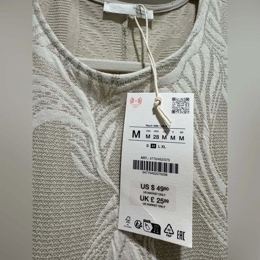Zara Cream Midi Dress - Picture 6 of 8